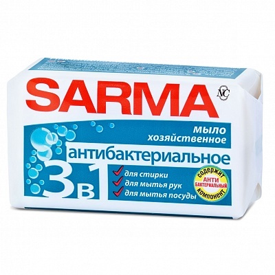 Хоз. мыло  Sarma  антибактериальное 140гр 